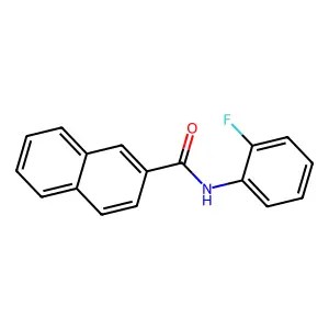 N-(2-fluorophenyl)naphthalene-2-carboxamide structure