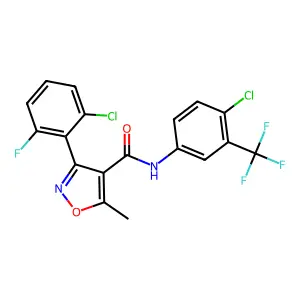 C18H10Cl2F4N2O2 structure