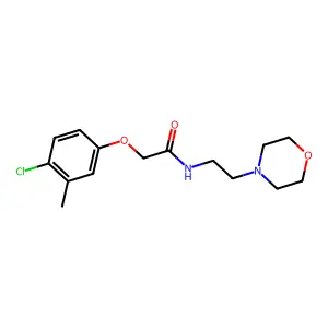 2-(4-chloro-3-methylphenoxy)-N-(2-morpholin-4-ylethyl)acetamide structure