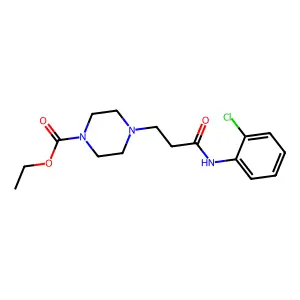 Ethyl 4-[3-(2-chloroanilino)-3-oxopropyl]piperazine-1-carboxylate structure