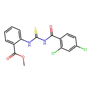 Methyl 2-({[(2,4-dichlorobenzoyl)amino]carbothioyl}amino)benzoate structure