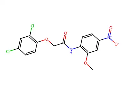 2-(2,4-dichlorophenoxy)-N-(2-methoxy-4-nitrophenyl)acetamide structure