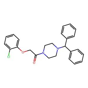 1-Benzhydryl-4-[(2-chlorophenoxy)acetyl]piperazine structure