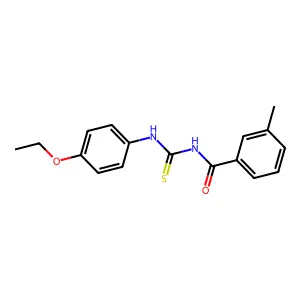 N-[(4-ethoxyphenyl)carbamothioyl]-3-methylbenzamide structure