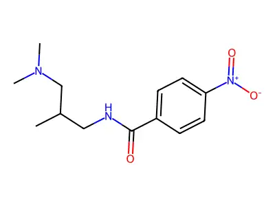 N-[3-(dimethylamino)-2-methylpropyl]-4-nitrobenzamide structure