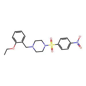 1-[(2-Ethoxyphenyl)methyl]-4-(4-nitrophenyl)sulfonylpiperazine structure