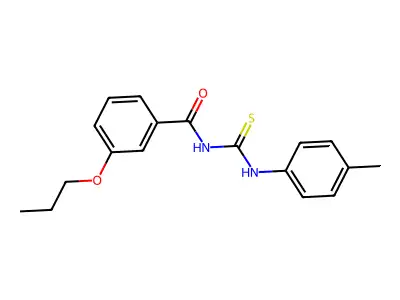 N-[(4-methylphenyl)carbamothioyl]-3-propoxybenzamide structure