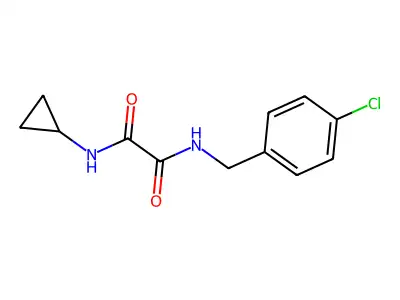 N-[(4-chlorophenyl)methyl]-N'-cyclopropyloxamide structure