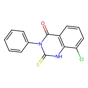 8-chloro-2-mercapto-3-phenylquinazolin-4(3H)-one structure