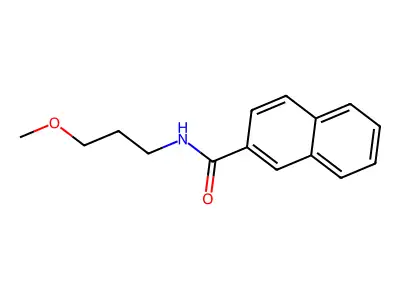 N-(3-methoxypropyl)naphthalene-2-carboxamide structure
