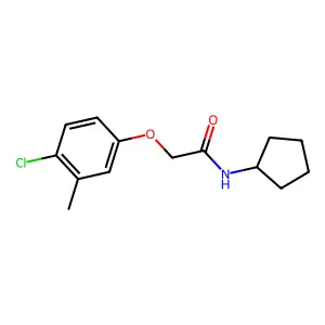 2-(4-chloro-3-methylphenoxy)-N-cyclopentylacetamide structure