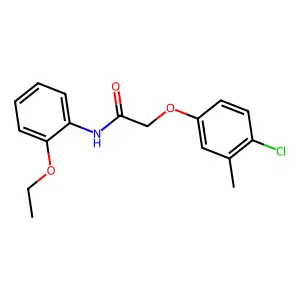 2-(4-chloro-3-methylphenoxy)-N-(2-ethoxyphenyl)acetamide structure
