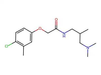 2-(4-chloro-3-methylphenoxy)-N-[3-(dimethylamino)-2-methylpropyl]acetamide structure
