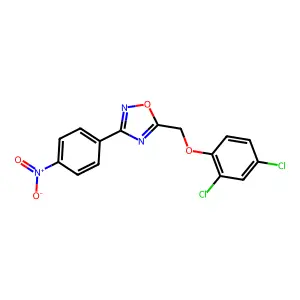 5-[(2,4-Dichlorophenoxy)methyl]-3-(4-nitrophenyl)-1,2,4-oxadiazole structure