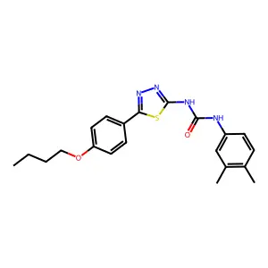 1-[5-(4-Butoxyphenyl)-1,3,4-thiadiazol-2-yl]-3-(3,4-dimethylphenyl)urea structure