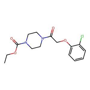 Ethyl 4-[(2-chlorophenoxy)acetyl]-1-piperazinecarboxylate structure