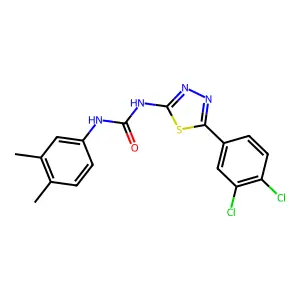 1-[5-(3,4-Dichlorophenyl)-1,3,4-thiadiazol-2-yl]-3-(3,4-dimethylphenyl)urea structure