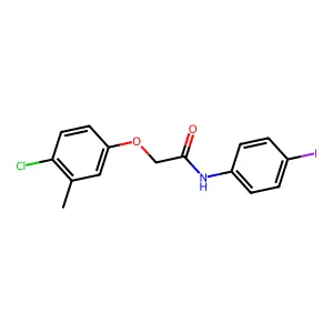 2-(4-chloro-3-methylphenoxy)-N-(4-iodophenyl)acetamide structure