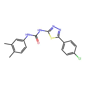 1-[5-(4-Chlorophenyl)-1,3,4-thiadiazol-2-yl]-3-(3,4-dimethylphenyl)urea structure