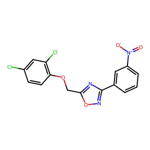 5-[(2,4-Dichlorophenoxy)methyl]-3-(3-nitrophenyl)-1,2,4-oxadiazole structure