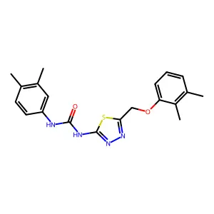 1-{5-[(2,3-dimethylphenoxy)methyl]-1,3,4-thiadiazol-2-yl}-3-(3,4-dimethylphenyl)urea structure