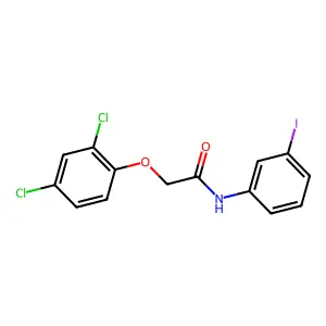2-(2,4-dichlorophenoxy)-N-(3-iodophenyl)acetamide structure