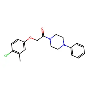 2-(4-Chloro-3-methylphenoxy)-1-(4-phenylpiperazin-1-yl)ethanone structure