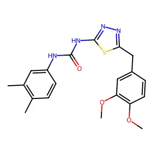 1-[5-(3,4-Dimethoxybenzyl)-1,3,4-thiadiazol-2-yl]-3-(3,4-dimethylphenyl)urea structure