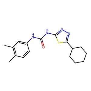 1-(5-Cyclohexyl-1,3,4-thiadiazol-2-yl)-3-(3,4-dimethylphenyl)urea structure