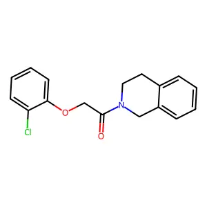2-(2-chlorophenoxy)-1-(3,4-dihydro-1H-isoquinolin-2-yl)ethanone structure