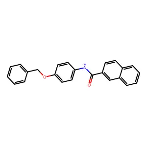 N-(4-phenylmethoxyphenyl)naphthalene-2-carboxamide structure