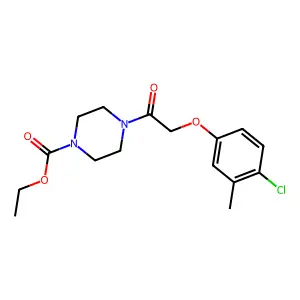 Ethyl 4-[2-(4-chloro-3-methylphenoxy)acetyl]piperazine-1-carboxylate structure