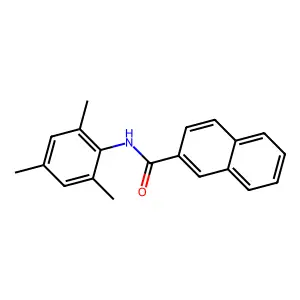 N-(2,4,6-trimethylphenyl)naphthalene-2-carboxamide structure