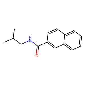 N-(2-methylpropyl)naphthalene-2-carboxamide structure