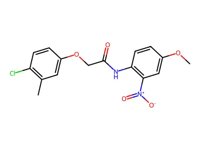 2-(4-chloro-3-methylphenoxy)-N-(4-methoxy-2-nitrophenyl)acetamide structure
