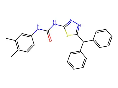1-(5-Benzhydryl-1,3,4-thiadiazol-2-yl)-3-(3,4-dimethylphenyl)urea structure