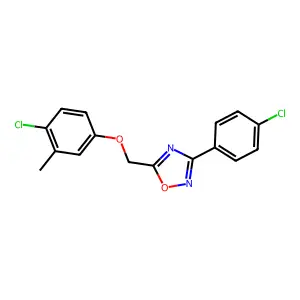 5-[(4-Chloro-3-methylphenoxy)methyl]-3-(4-chlorophenyl)-1,2,4-oxadiazole structure