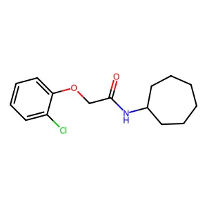 2-(2-chlorophenoxy)-N-cycloheptylacetamide structure
