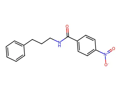 4-nitro-N-(3-phenylpropyl)benzamide structure
