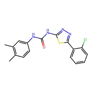 1-[5-(2-Chlorophenyl)-1,3,4-thiadiazol-2-yl]-3-(3,4-dimethylphenyl)urea structure