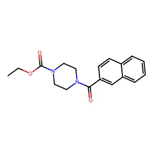 4-(Naphthalene-2-carbonyl)-piperazine-1-carboxylic acid ethyl ester structure