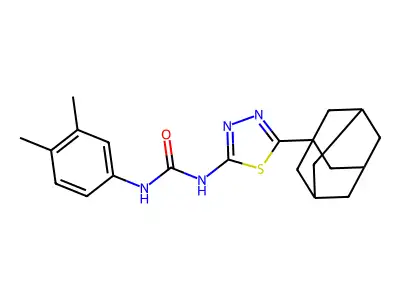 1-[5-(1-Adamantyl)-1,3,4-thiadiazol-2-yl]-3-(3,4-dimethylphenyl)urea structure