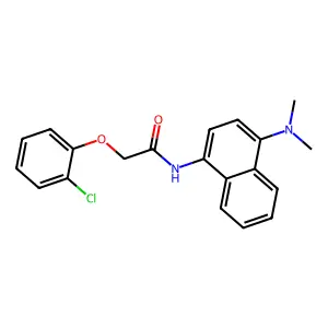 2-(2-chlorophenoxy)-N-[4-(dimethylamino)naphthalen-1-yl]acetamide structure
