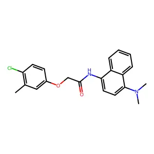 2-(4-chloro-3-methylphenoxy)-N-[4-(dimethylamino)naphthalen-1-yl]acetamide structure