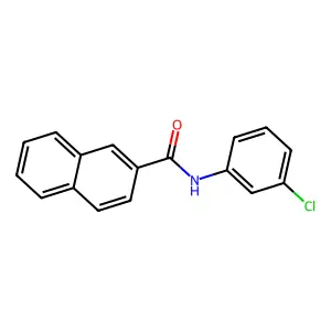 N-(3-chlorophenyl)naphthalene-2-carboxamide structure