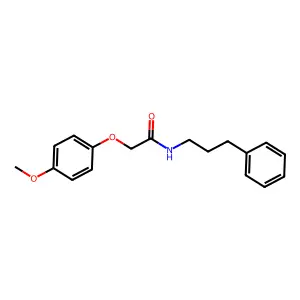 2-(4-methoxyphenoxy)-N-(3-phenylpropyl)acetamide structure