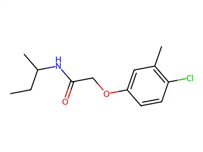 N-(butan-2-yl)-2-(4-chloro-3-methylphenoxy)acetamide structure
