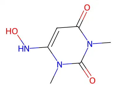 1,3-Dimethyl-6-hydroxylaminouracil structure