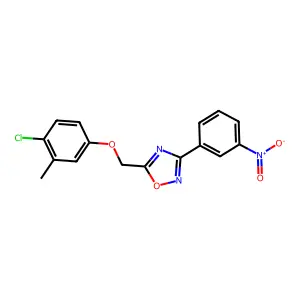 5-[(4-Chloro-3-methylphenoxy)methyl]-3-(3-nitrophenyl)-1,2,4-oxadiazole structure