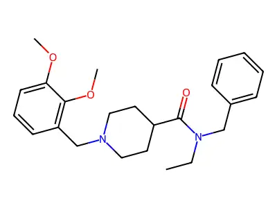 N-benzyl-1-(2,3-dimethoxybenzyl)-N-ethylpiperidine-4-carboxamide structure